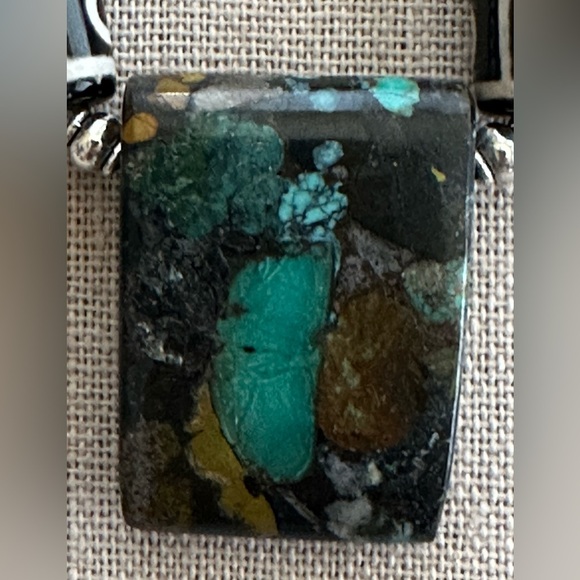 Adjustable 18-1/2 inch Tibetan Agate beads and Turquoise bead Necklace NWOT - Picture 6 of 10